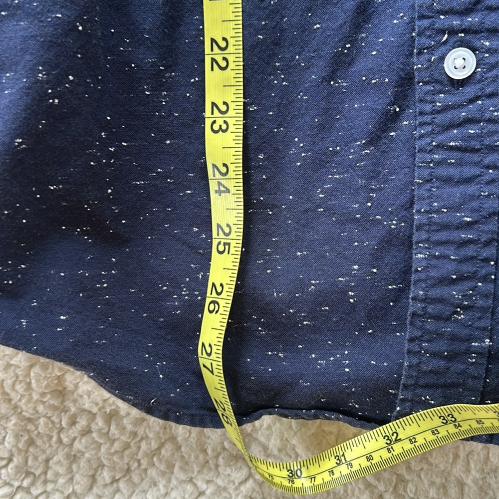 J. Crew Factory Men’s Navy Blue Speckle Button Down Shirt - Picture 5 of 6